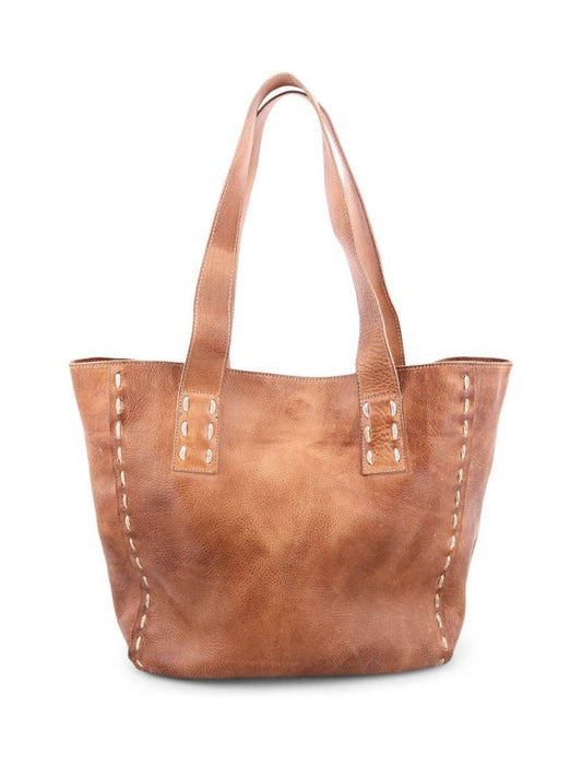 BEDSTU STEVIE LEATHER TOTE BAG - tan rustic mason
