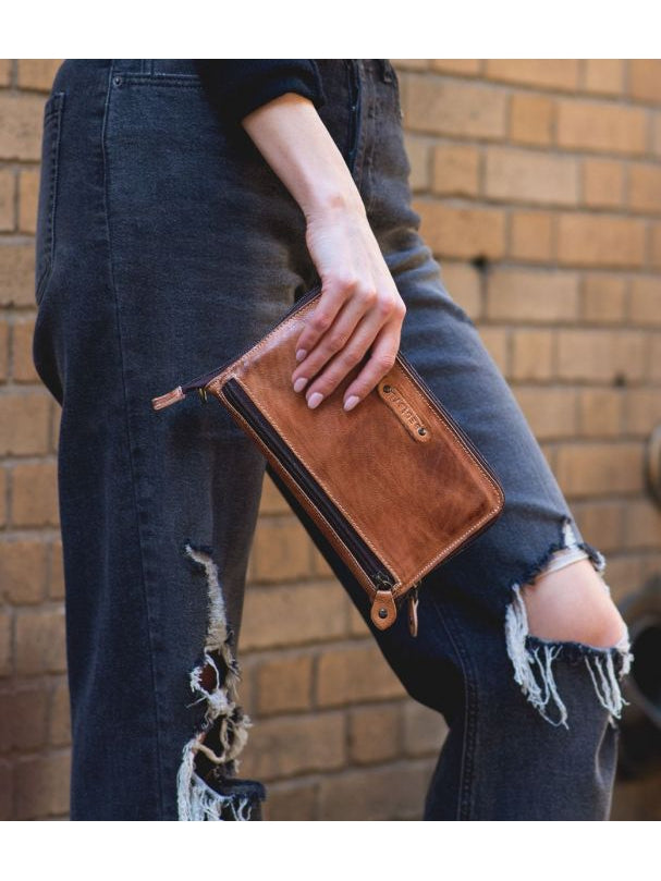 BEDSTU TEMPLETON II WALLET PURSE - tan rustic